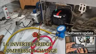 Lg inverter fridge compressor change | lg double door refrigerator compressor change #refrigerator