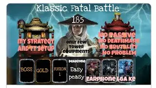 Klassic Fatal Tower || Battle 185 ||Hardest Battle with low fusion character and 1 Gold👍🙌