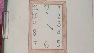 How to draw clock #drawing #clockdrawing #painting #easydrawingforchildren 
