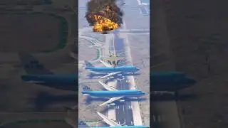 Fighter Jet P-996 Lazer Destroys Airport Full of Boeing 747s | GTA 5 #gta5 #gaming