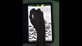 Flowers Ink Drawing #Digital Modern Art  #Simple Paintings #satisfying video #Shorts