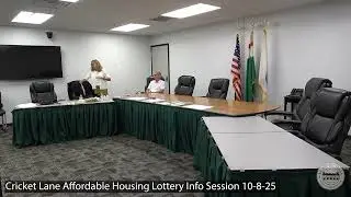 Cricket Lane Affordable Housing Lottery Info Session 10-8-25