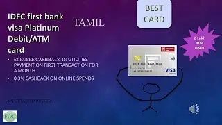IDFC first bank platinum debit card - Tamil with English subtitle | Benefits | Redeem