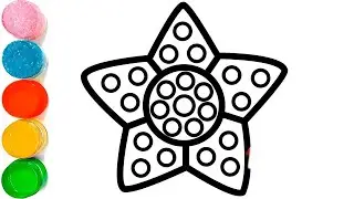 How To Draw a Star ⭐ Popit Drawing | Easy Star Shape Popit Drawing | Rainbow Star Popit Drawing