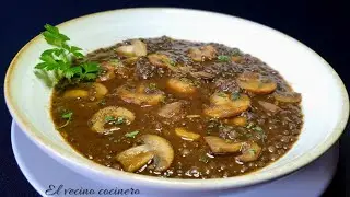 LENTEJAS con champiñones | Lentejas negras, Caviar o Beluga