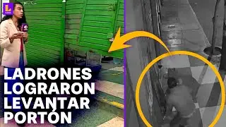 Delincuentes roban tienda en Surquillo tras levantar portón con seguro durante la madrugada
