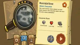 Kingdom Rush Frontiers - Desecrated Grove (Bonus Level) Heroic Challenge Hard/Veteran Walkthrough