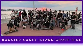 30 Electric Skateboards at Coney Island - Boosted Boards NYC Group Ride