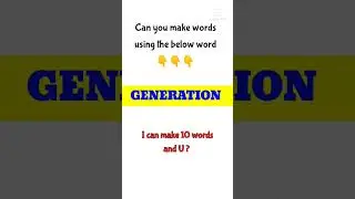 Word game | Make new words using the word