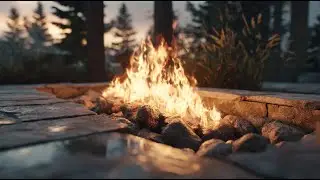Cozy Camp Fireplace Ambience 🔥Crackling Fire Ambience for Relax, Sleep & Focus (10 hours)