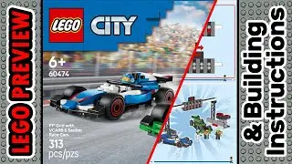 PREVIEW: 60474, LEGO City, F1 Grid with VCARB & Sauber Race Cars & Building Instructions! LEGO 2025