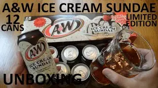Unboxing A&W Ice Cream Sundae Limited Edition Soda 12 Pack