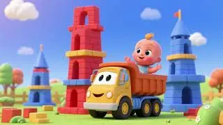 Baby Truck Builds Red & Blue Towers 🚚🔴🔵 | Counting & Colors Song for Kids