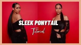 How To| Low Sleek Ponytail Tutorial With Yaki Straight Weave| Organique Hair| Rae Jaziel