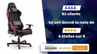 Robas Lund 62501SR4 DX Racer Fauteuil Gamer Fauteuil de bureau PU Noir  Rouge 52 x 53 x 126 cm