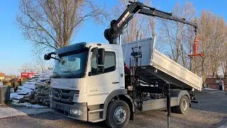 Mercedes-Benz Atego 1224 Hiab 085 cu macara si basculante