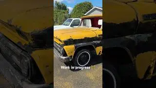 Stripping the ugly yellow paint🫡 #patina #chevyc10 #c10 #chevrolet #vintage #truck #classic #custom