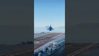 Epic Su-33 fighter jet takeoff from Admiral Kuznetsov