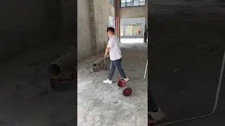 Portable iron water pipe transport cart- Good tools and machinery can increase work efficiency
