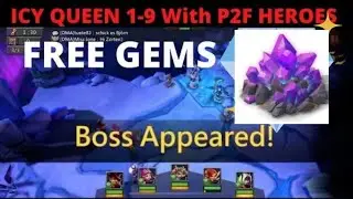 Icy Queen 1-9 with P2F heroes|lords mobile challenge 1-9 |icy queen |Free gems|lordsgamer01