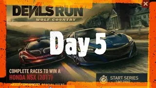 Day 5.. MOST DIFFICULT EVENT: Devils Run Wolf Country Honda NSX (2017).. Need For Speed No Limits..