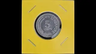 Unboxing Limited 1971 Singapore Pomfret Fish 5 Cent Coin bought from AxaHub