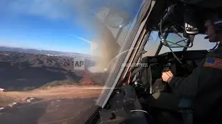 Cockpit video shows Air National Guard plane supporting firefighting efforts in Los Angeles
