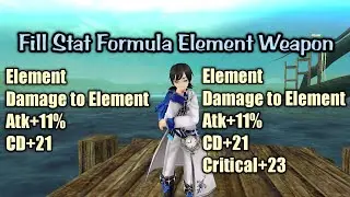Fill Stat Formula - 2 Type of Stat Formula Element Weapon (Toram Online)