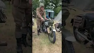 A 1944 Royal Enfield WD / CO 350 OHV Military Motorcycle at the 2025 Overlord Show.
