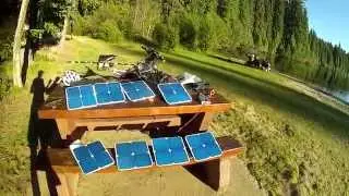 Solar Charging before the sun goes down at Nancy Greene Lake
