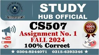 CS507 Assignment 1 Solution FALL 2024, CS507 Assignment 1 solution 2024, CS507 Assignment 1, CS507