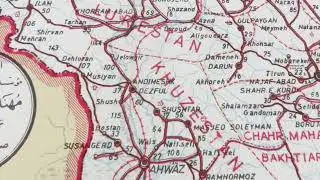 Old road map of Iran, 1960 | SKU: 192936
