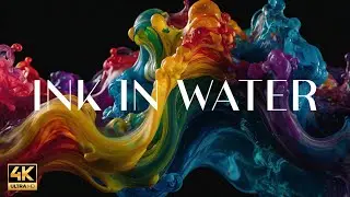 Ink in Water Abstract Liquids | 12 Hour Meditation Music Part 2 | 4K