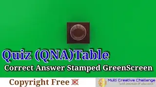 Quiz table choosing  correct answer stamped green screen || no copyright tamplate | gk quiz 