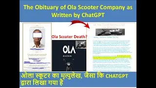 Ola Scooter Obituary by ChatGPT, 