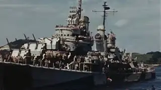 USS San Diego (CL-53) docking at Yokosuka Naval Base, August 30, 1945 -Footage