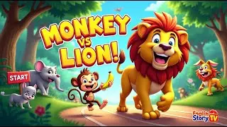 The Clever Monkey and Lion Story | Moral Story For Kids | English Story