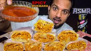 ASMR SHAWARMA EATING CHALLENGE | FISH, LABENESE & CHICKEN ZINGER SHAWARMA​⁠ @RoccoEatz