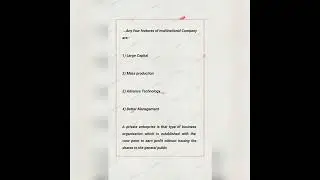 Multinational companies characteristics