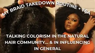 BRAID TAKEDOWN TUTORIAL+TEA| COLORISM & ITS IMPACT ON DARK SKIN CREATORS+THE NATURAL HAIR COMMUNITY