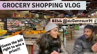 Fun Grocery Shopping Vlog | Guess the bill and WIN A PRIZE | One Lucky Winner | USA | K2C