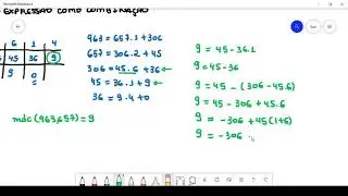 Números Inteiros - Algoritmo de Euclides  (Aula 44)/Ano 2021