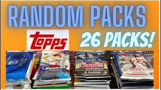 Random Packs 26 Hobby Packs of Baseball Cards! ** Hits + Rookies & More! **