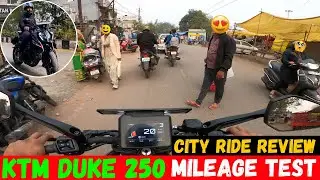 Duke 250 Mileage Test in City 🚨 Real-Life Traffic Review!
