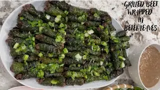 Вьетнамская говядина на гриле, завёрнутая в листья бетеля / Bò Lá Lốt
