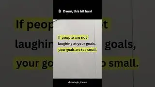 People Laugh at Your Goals? Good. That Means You're Dreaming Big #shorts