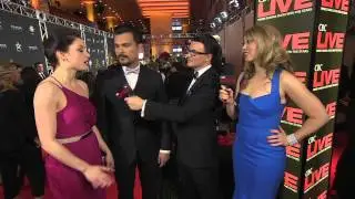 Adam Beach and Leah Gibson on the Canadian Screen Awards Red Carpet | CBC