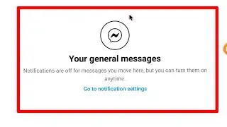 Instagram General Message Not Showing | Notifications are off for message move here but you can turn