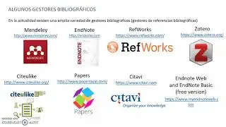Los gestores bibliográficos
