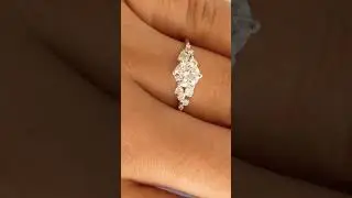 Round Cut Lab Diamond Ring, Vintage Diamond Engagement Ring, CVD Diamond